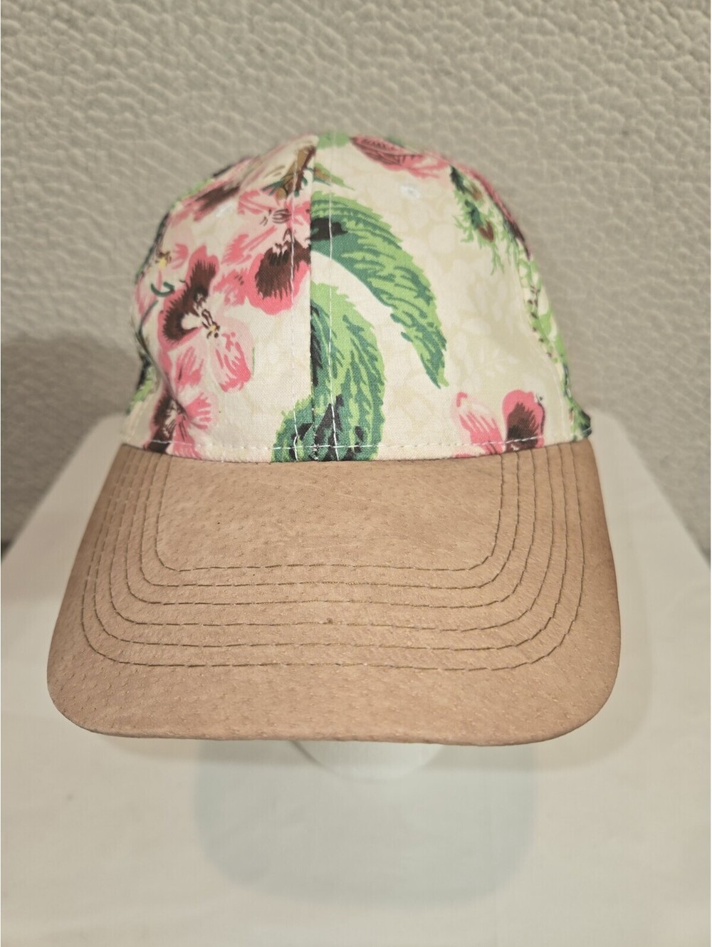 Hopeless Romantic Baseball Style Hat Featuring A Floral Pattern On The Crown And